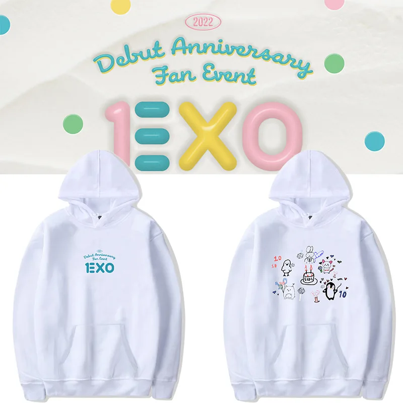 

New K Pop Kpop K-pop Clothes EXO Hoodie Sweatshirts Men/women Long Sleeve Pullover Tops Female Harajuku Streetwear Hoody