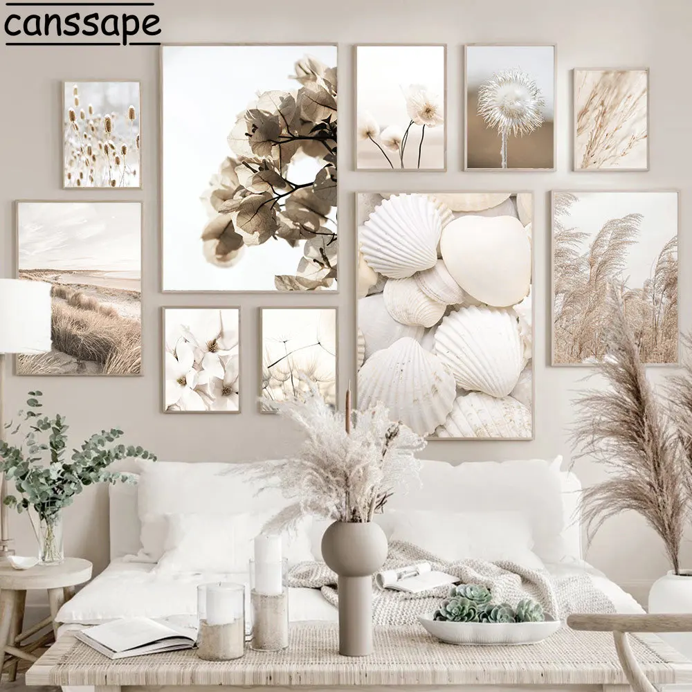 

Настенная картина с изображением одуванчика, цветов, листьев