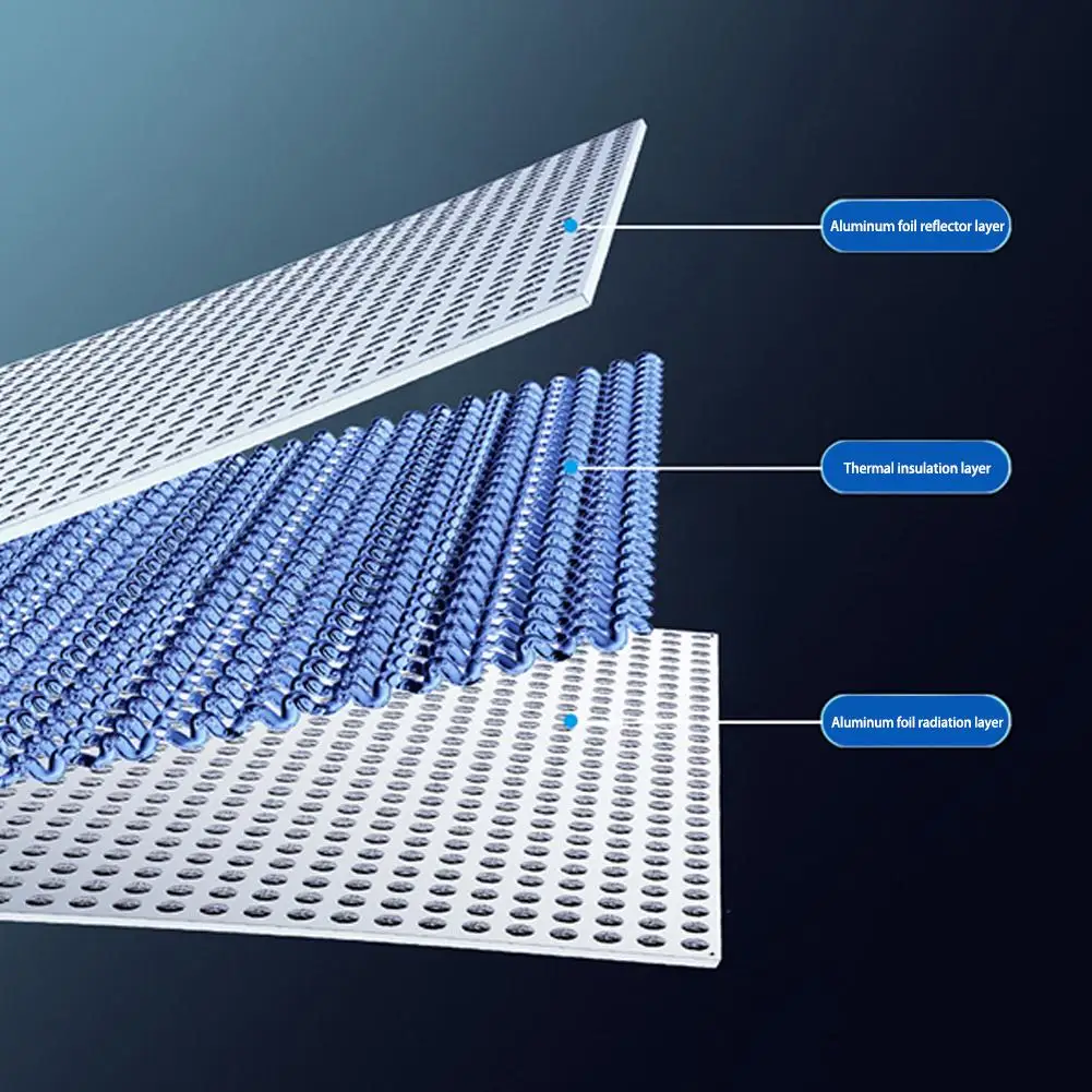 Утолщенный двухсторонний серебристый солнцезащитный козырек для защиты и