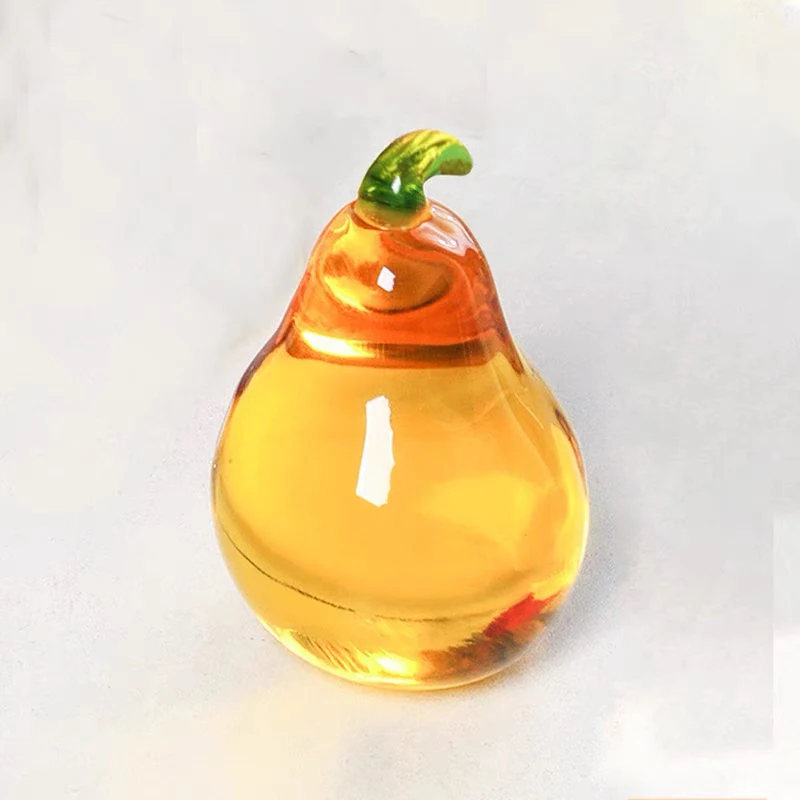 Креативная Хрустальная искусственная стеклянная фигурка груши искусственное
