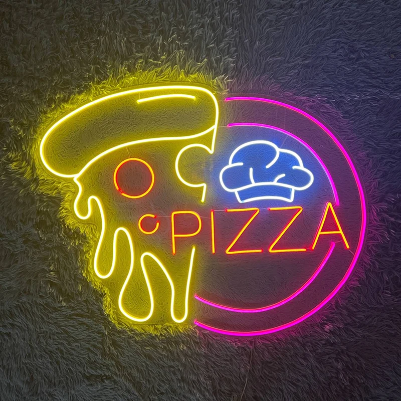 

Pizza Neon Sign Handmade Custom Pizza Cake Led Light Restaurant Shop Decoration Wall Hanging Decor Night Lights Lamp