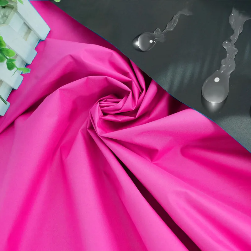 Waterproof Fabric By The Meter for Umbrella Curtain Sewing All-shading Outdoor Vinyl Soft Cloth Plain Pink Blue High-density Diy |
