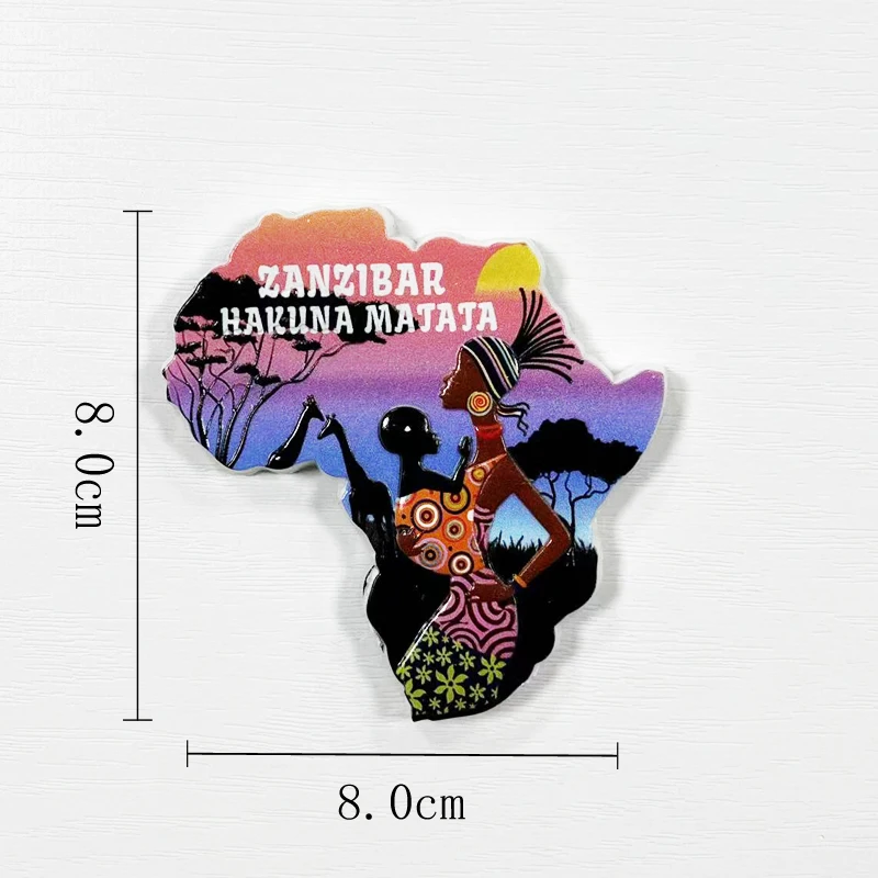 Сувениры для туризма в Африканском стиле Zanzibar Island 3D магнитные наклейки на