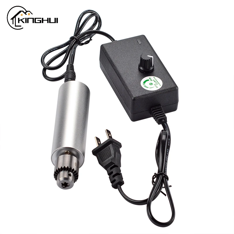 1pc 6v-24v Small Electric Hand Drill Diy 385 Dc Motor With Jt0 Chuck Adjustable Speed 24V Power Supply Electric Tool