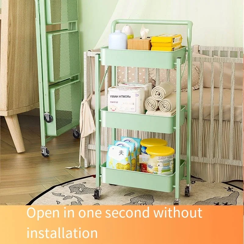 Складной стеллаж для кухни многоярусная корзина овощей полка хранения детских