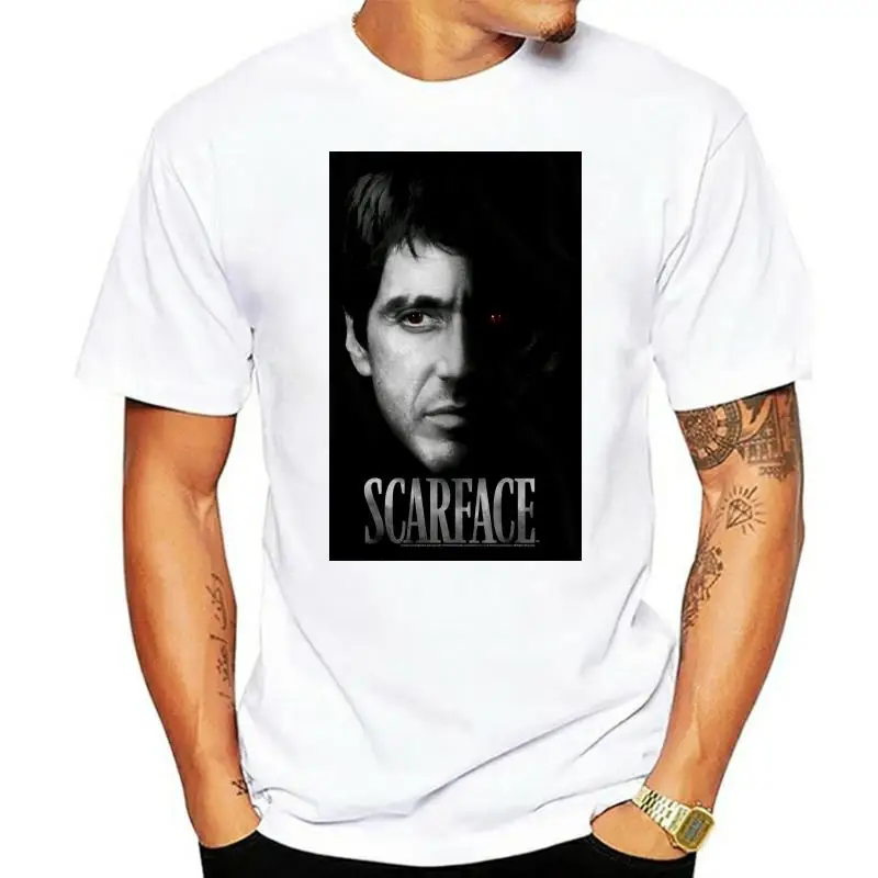 

Scarface Red Eye Licensed Adult T Shirt Classic Movie Cool Casual pride t shirt men Unisex New Fashion tshirt free shipping
