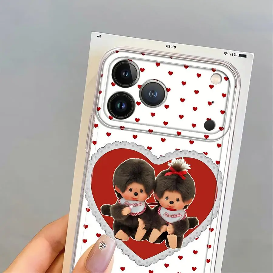Милый мягкий чехол M-monch-hichis для iPhone 17 Pro Max, 13 Pro, 16, 15, XS Max, 11, XR, Air, 17e, 12 Mini, 14 Plus (art.: 3920d97658cc4) - 3920d97658cc4