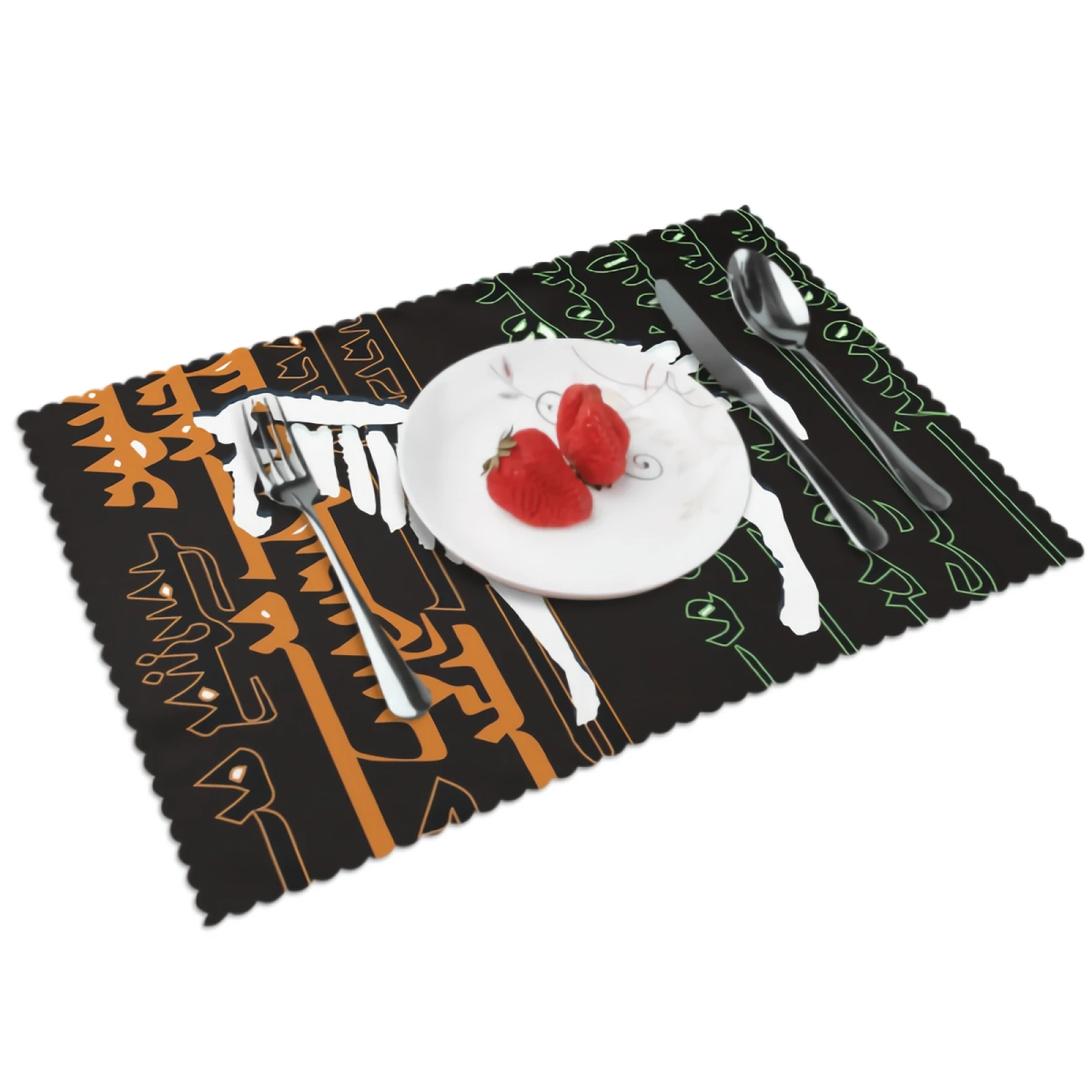 

Cool Horse Placemats Animal Print Placemat Set of 4 Heat-Resisting Non Slip Table Mats Polyeste Place Mats