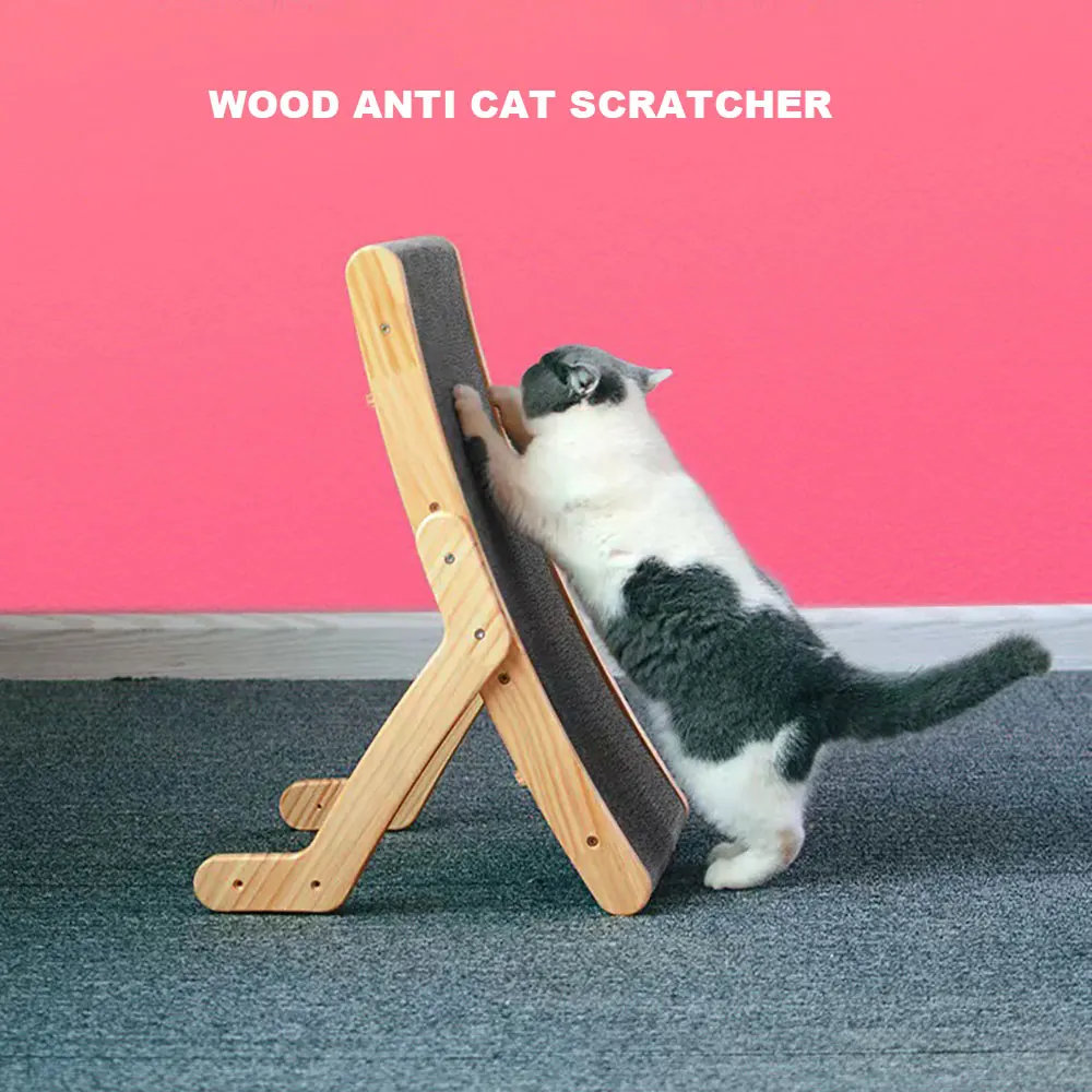 

3 1 Vertical Claw Scratch Pet Nail Cat Anti Scraper Wood Grinding Board Scratcher Cat In Mat Pad Grinding Training Cat Bed Toys
