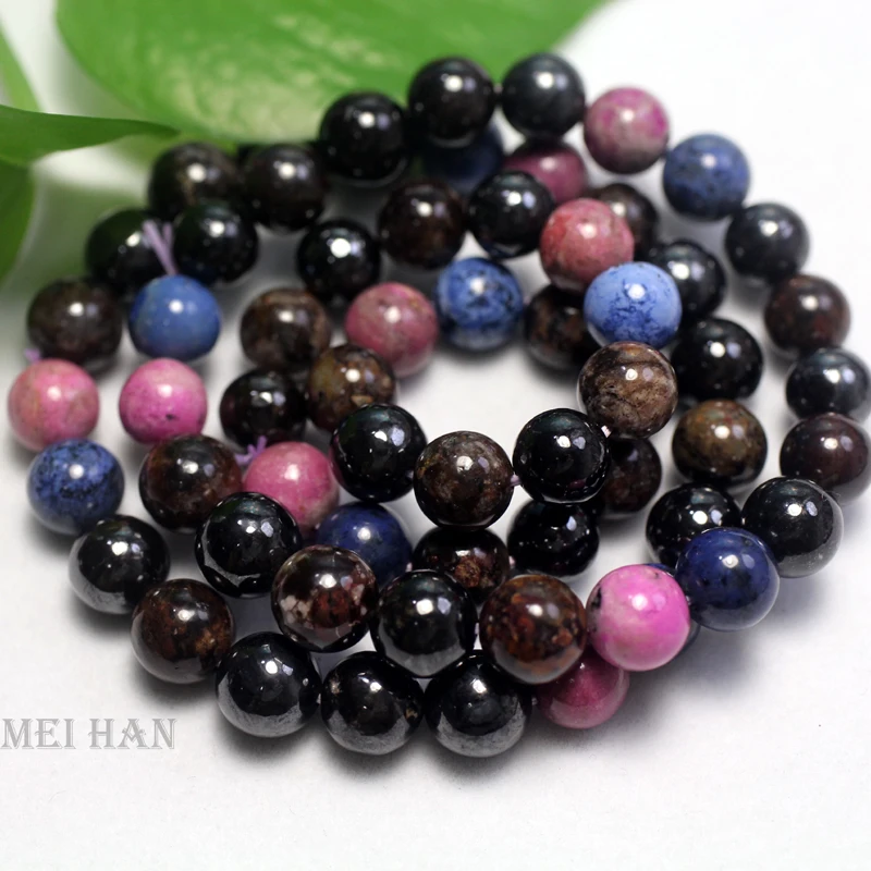 Meihan Free Shipping Rare Natural South Africa Sugilite Smooth Round Loose Beads Bracelet For Jewelry Making Design |