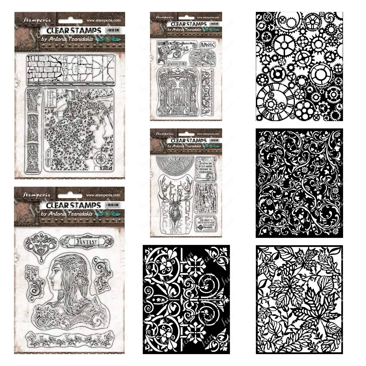 

Clear Stamps and Layered Stencils 2023 New Deer Bricks Swirls Sets Diy Greeting Card Decoration Embossing Scrapbooking Template