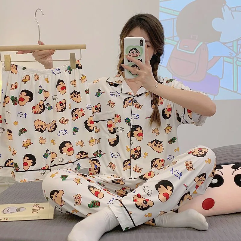 3 шт. пижамы с коротким рукавом и шорты для девочек