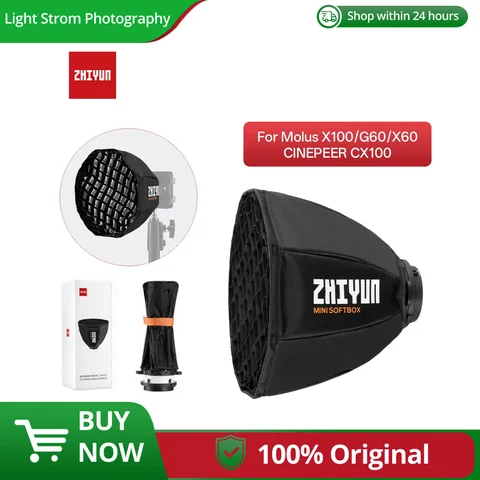 ZHIYUN Mini Softbox Octagon ZY Mount EX1H02 аксессуары для ZHIYUN Molus G60 X100 CINEPEER CX100 COB видеолампа