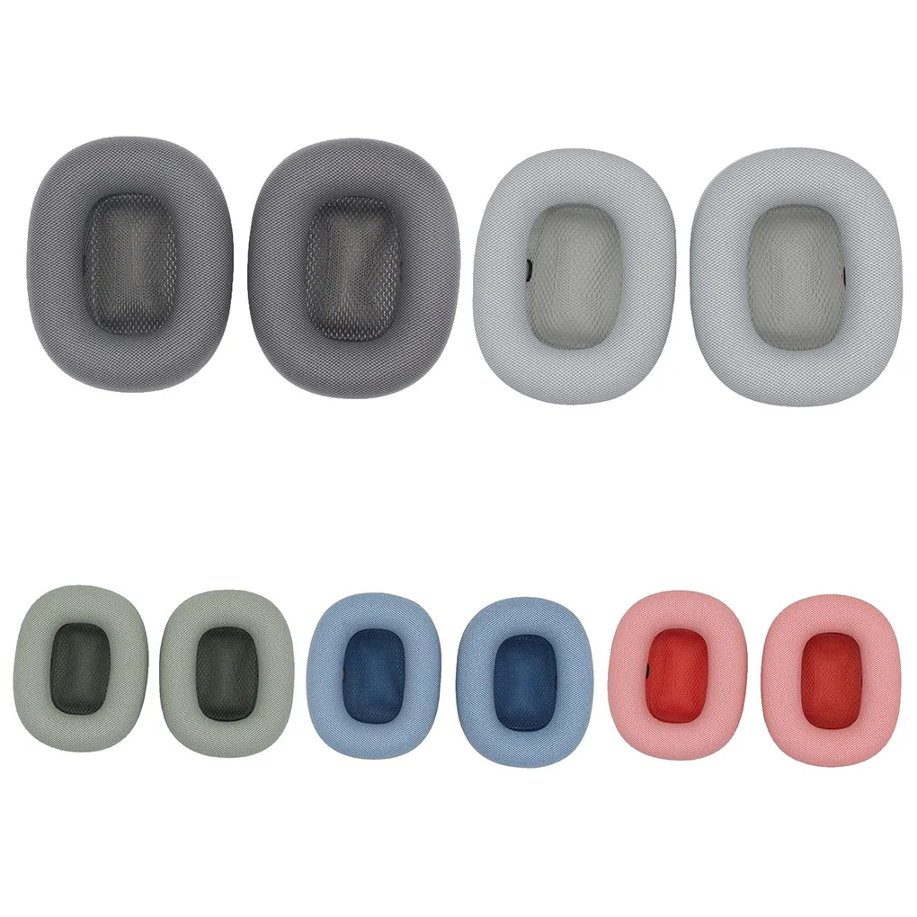 

Ear Pad Cushion Gaming Leather Hearing Protection Sponge Earmuff Sleeve Replacement for Apple Headphones Light gray