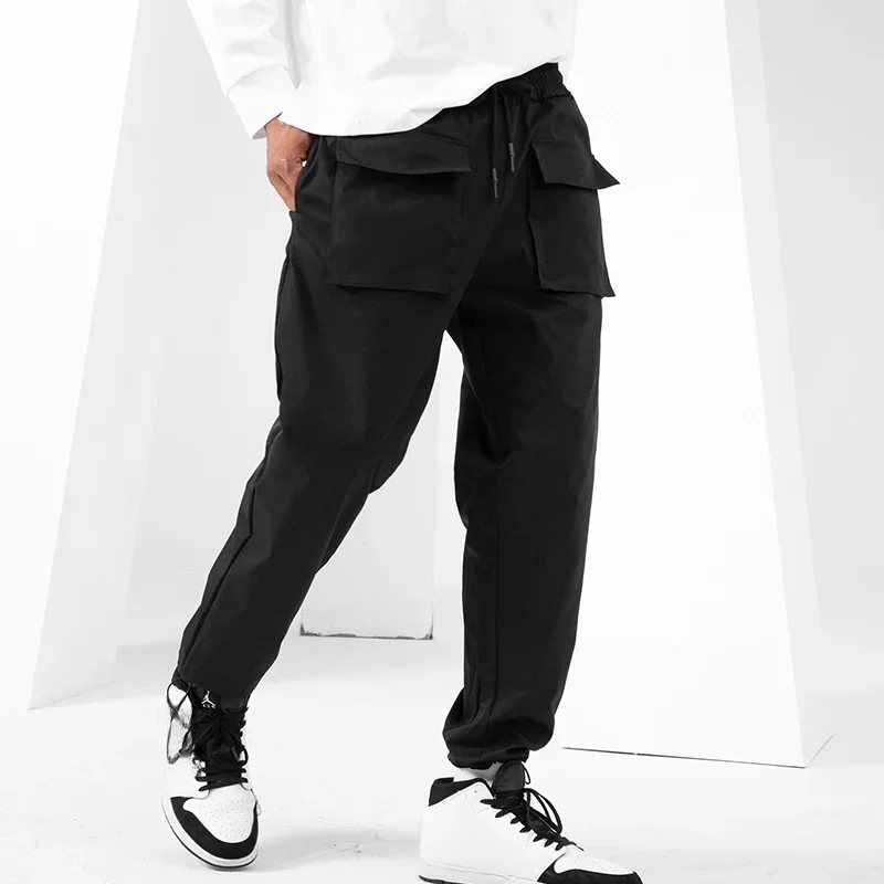 Длинные брюки-карго цвета хаки с несколькими карманами для мальчиков мужские