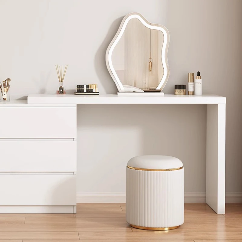 biała toaletka do makijażu organizatorzy przechowywania komoda wygodne meble drewniany stojak zestaw stołów nowoczesna Coiffeuse