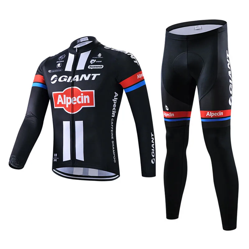 

Men's New GIANT Cycling Jersey Long-sleeved Suit Mountain Bicycle Road Bike MTB Cycling Set Outdoor Leisure Sports Long-sleeved