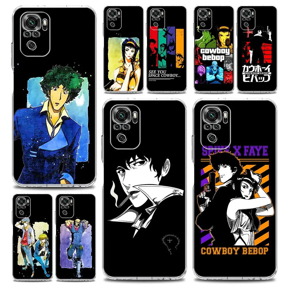 

Cowboy Bebop Anime Phone Case For Xiaomi Redmi Note 12 11 9S 9 8 10 Pro Plus 7 8T 9C 9A 8A K40 Gaming Soft Silicone Clear Cover