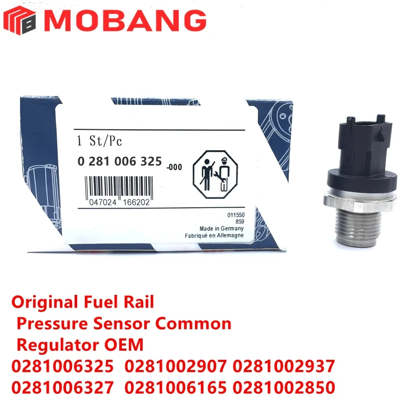 

Original Fuel Rail Pressure Sensor Common Regulator OEM 0281006325 0281002907 0281002937 0281006327 0281006165 0281002850