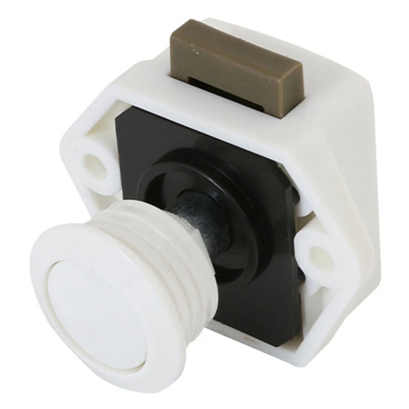 

4 PCS Camper Push Lock 20Mm RV Boat Motor Home Cabinet Drawer Latch Button Lock, Suitable For Furniture Hardware