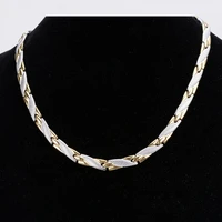 316l stainless steel magnetic therapy classic unique gold color men women necklace energy health exercise fitness necklaces
