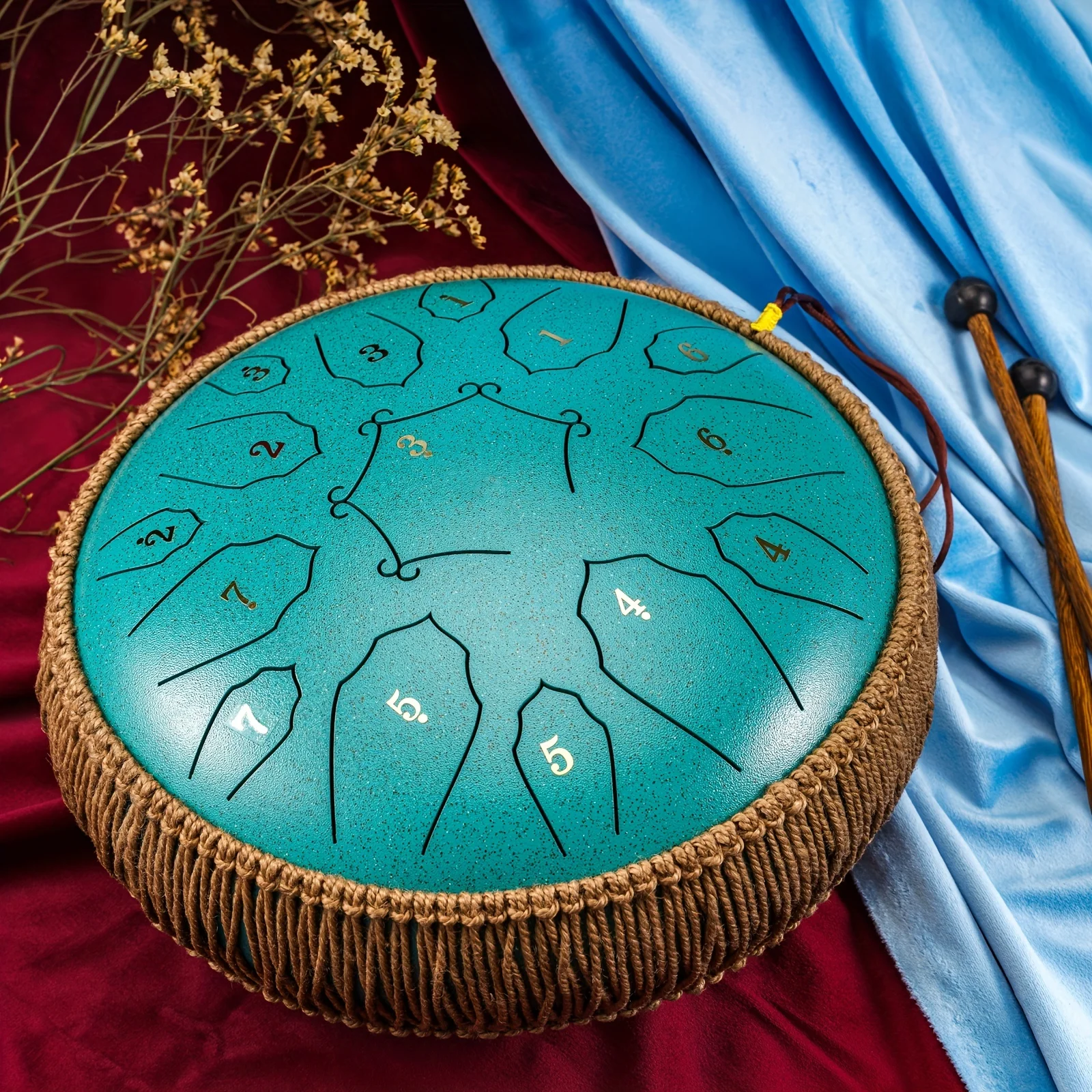 

Steel Tongue Drum,D Key, Hanpra Percussion Instrument,Used for Music Education, Spiritual Healing, Entertainment, 12in, 15Note