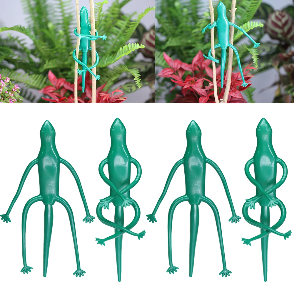 

Reusable Gardening Plant Tie Gecko Shape Tree Shrub Climbing Stem Support Clip Adjustable Hanging Vine Fixed Cable Twist Wire