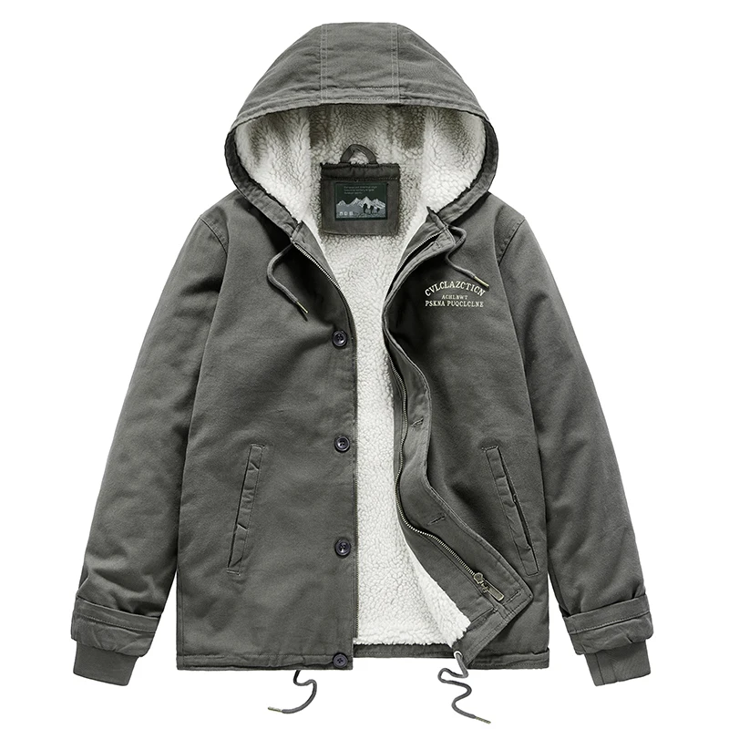 2022 Mens Winter Jacket Parkas Coat Cotton Hooded Jacket Men Thicken Warm Casual Outerwear Fleece Overcoat Clothes Male New 5XL