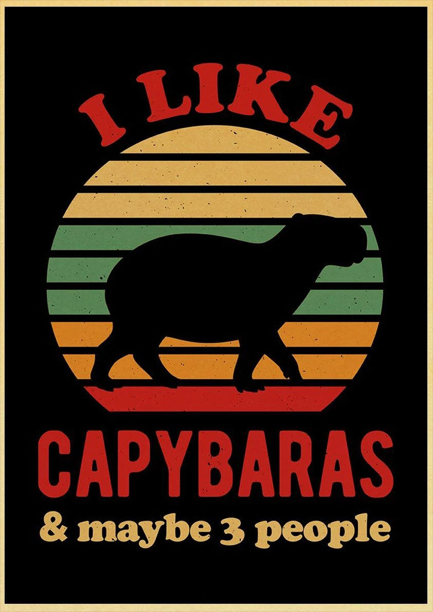 

Плакат с капибарой и животными Snapseed