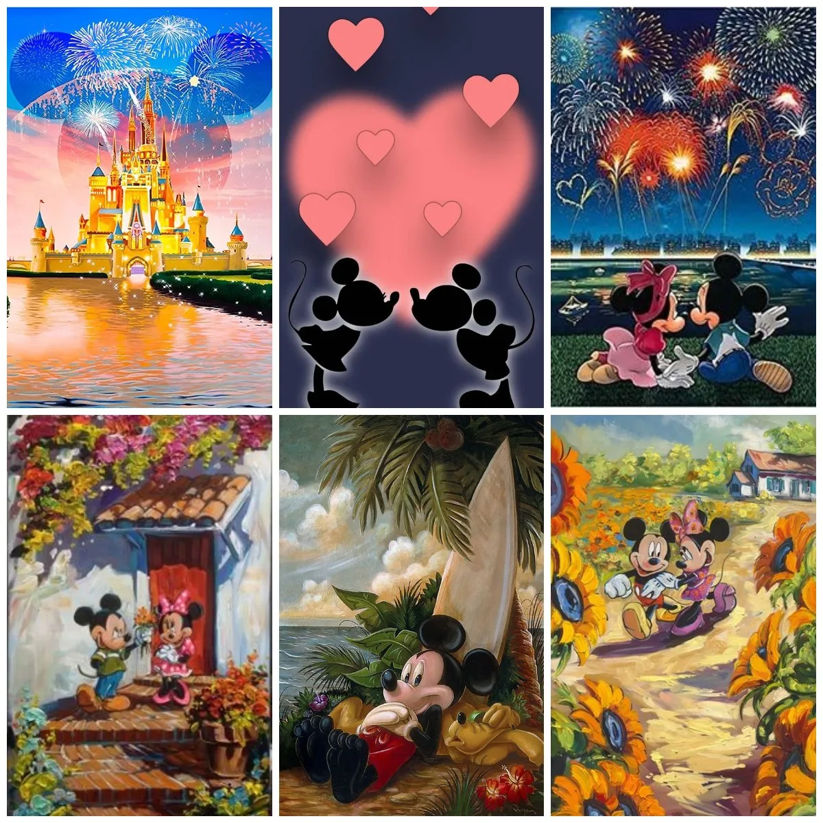 

Алмазная живопись Disney, вышивка крестиком микки и минни из мультфильмов, 5D алмазная вышивка, мозаика, домашний декор, набор для творчества из страз, подарок