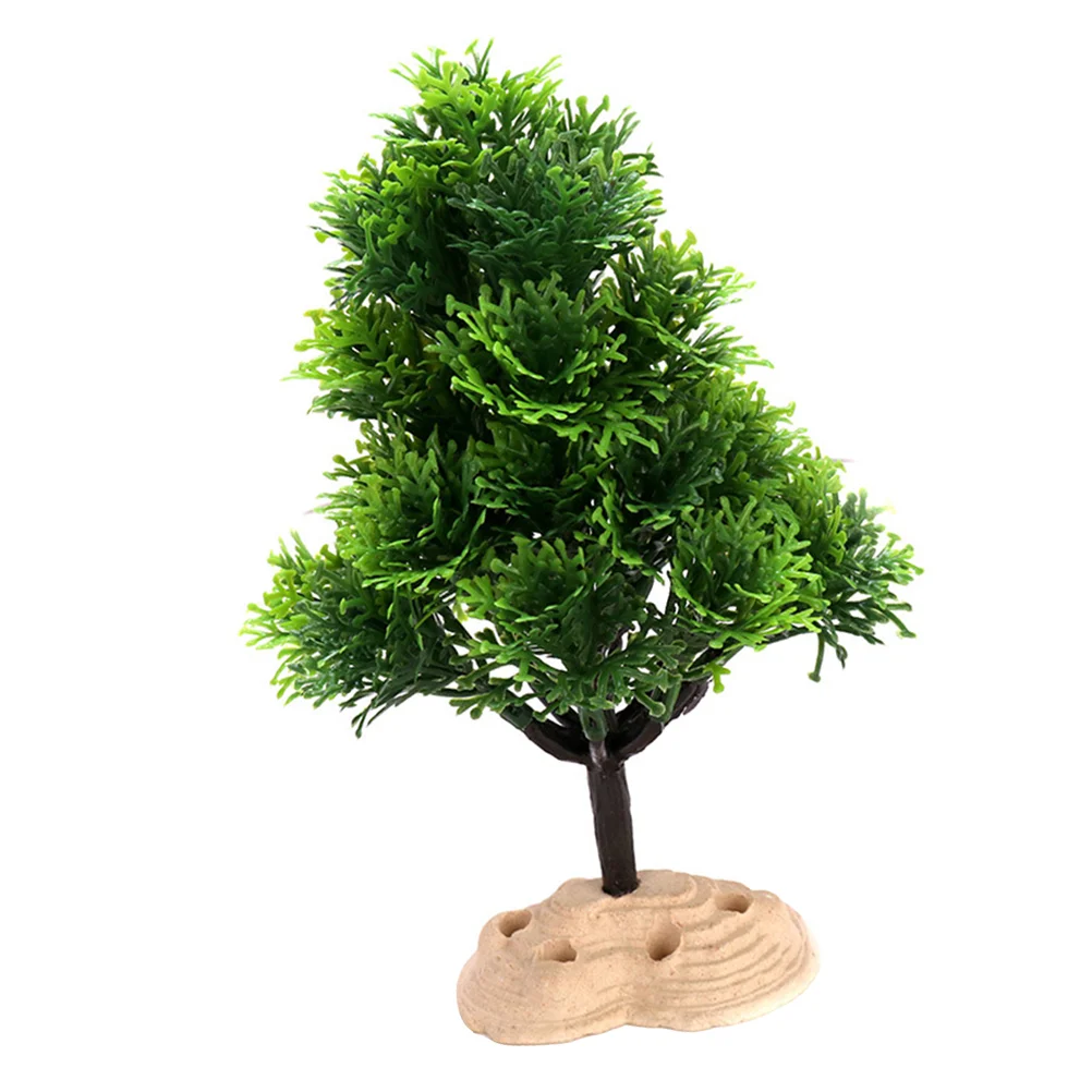 

Aquarium Tank Tree Decorations Ornament Aquatic Decor Plastic Fake Bonsai Artificial Accessories Underwater Betta Caves Turtle