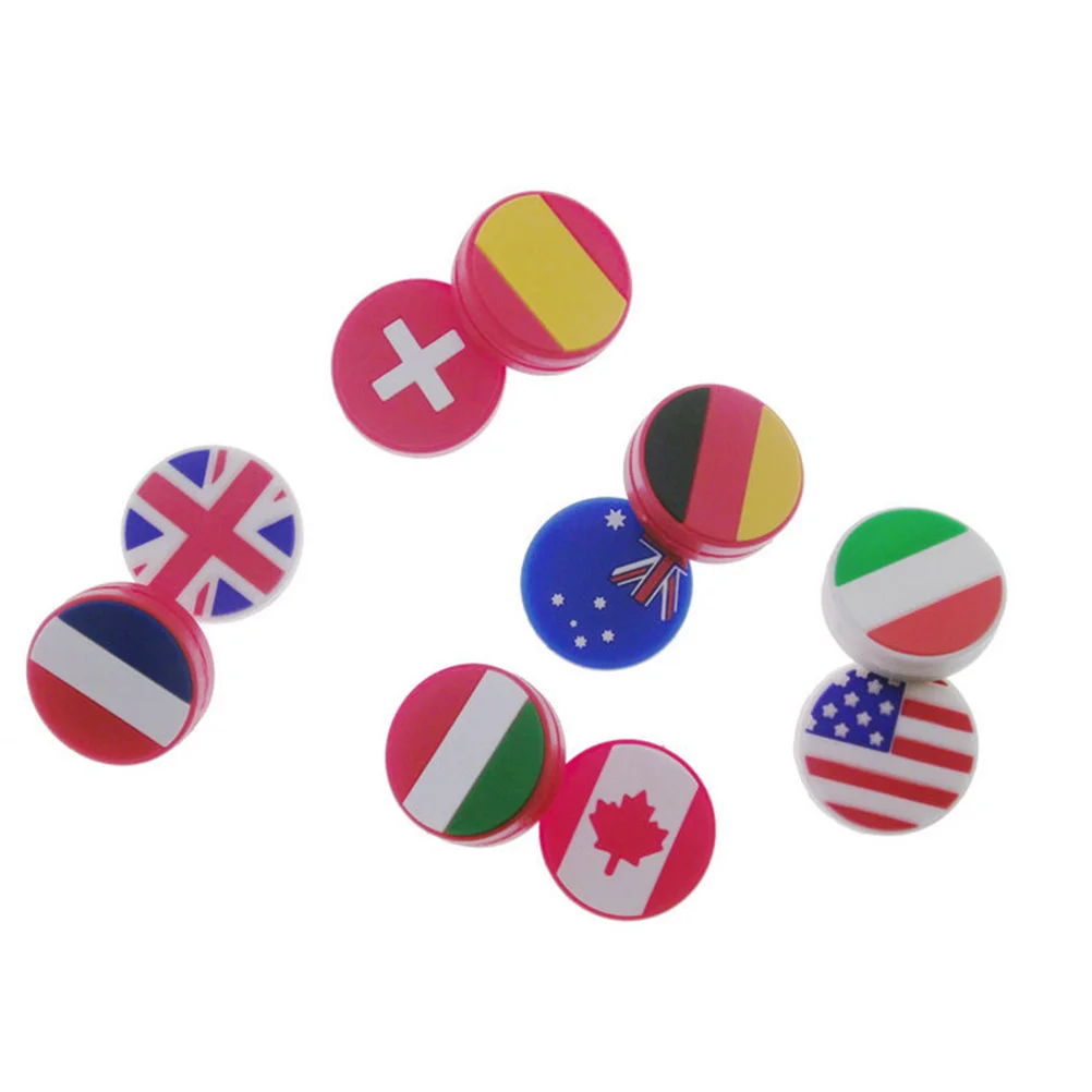 

10PCS Vibration Dampeners Silicone Tennis Dampener National Flag String Absorber Accessory for Tennis Beginners