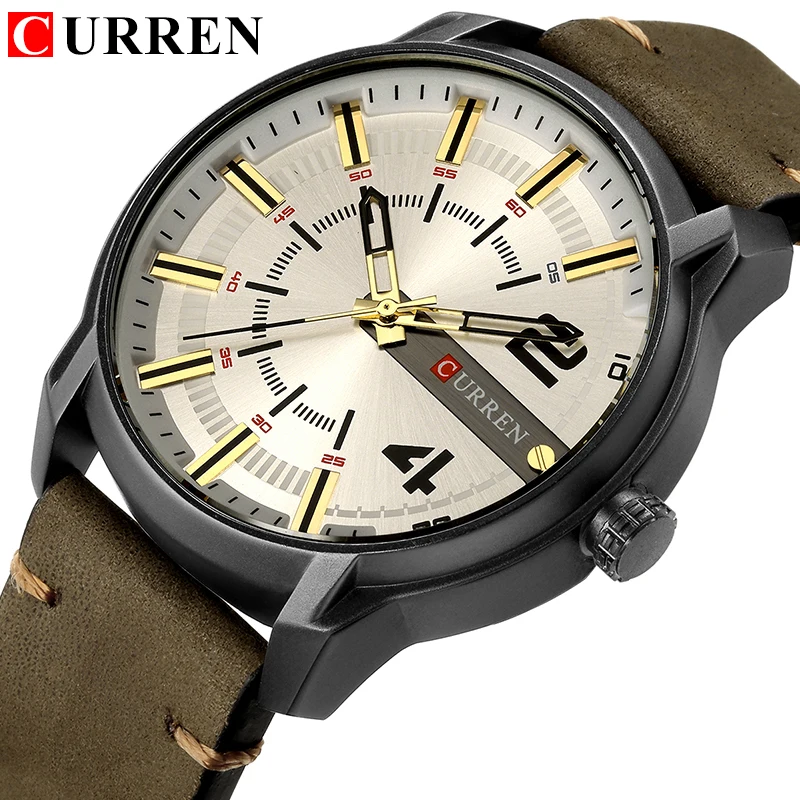 

CURREN Top Brand Luxury Fashion Unique Quartz Men Watches Leather Strap Business Wrist Watch Montre Homme Reloj Hombre
