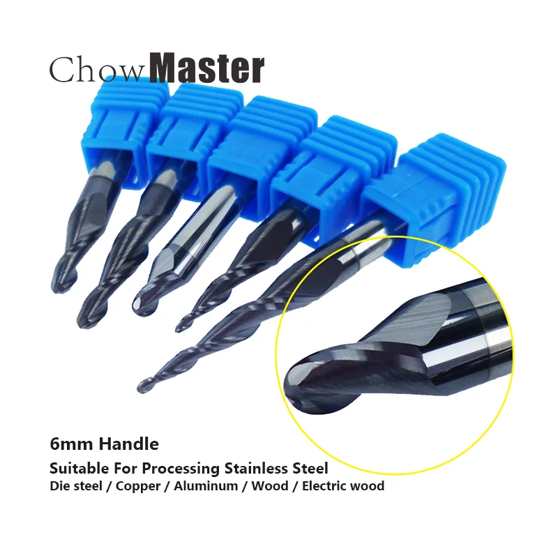 

Ball-end tapered end milling cutter Integral carbide milling cutter embossed aluminum/copper/wood CNC milling cutter coating