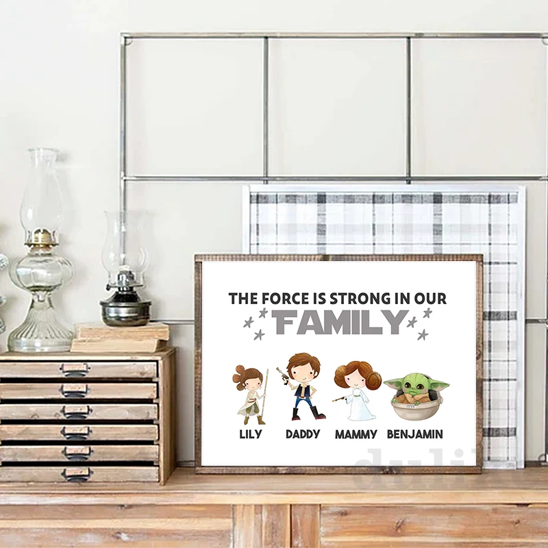 Персонализированная картина Звездные войны имя слово художественная Дарт