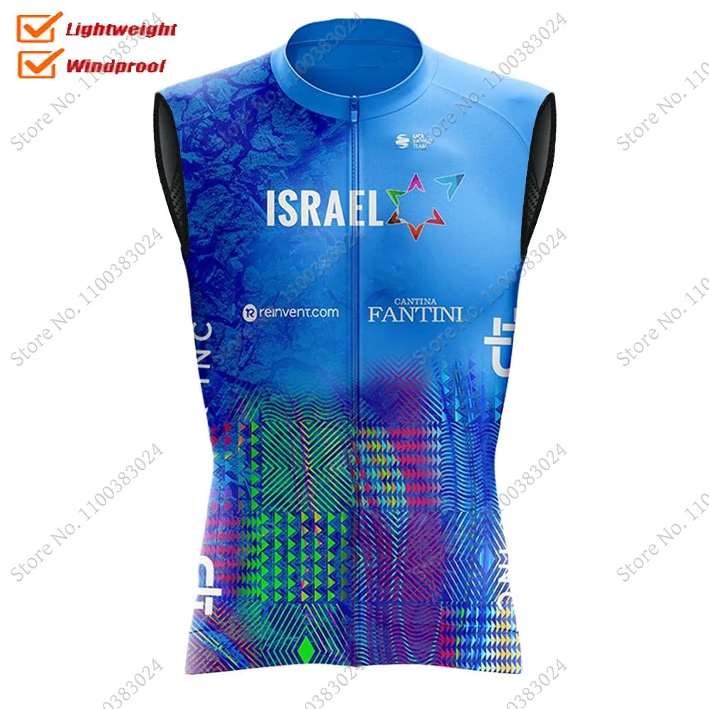 France Tour Israel Start Up Nation 2022 Cycling Vest Lightweight Wind Vest Cycling Jersey Sleeveless MTB Ropa Ciclismo Gilet