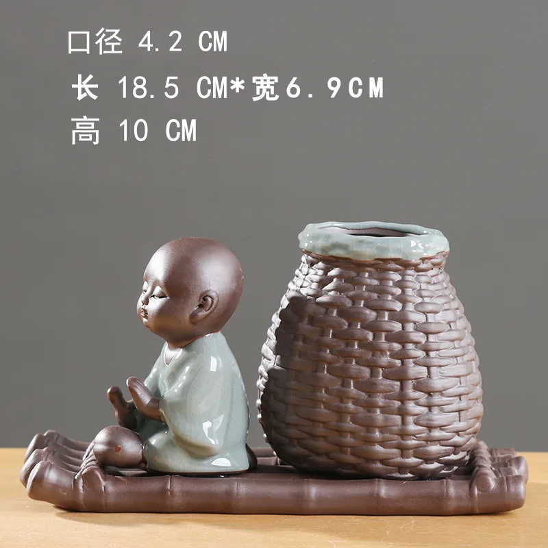 Керамические украшения маленькая статуя монаха Будды статуэтка татагата Индия