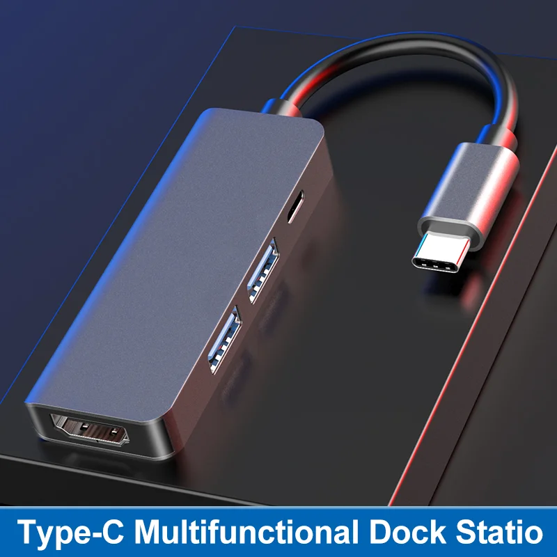 Usb 3,0 концентратор тип C к Hdmi сплиттер Macbook Pro 13 Air M1 M2 адаптер для ноутбука аксессуары для компьютера Ipad Otg Mac Mini док-станция