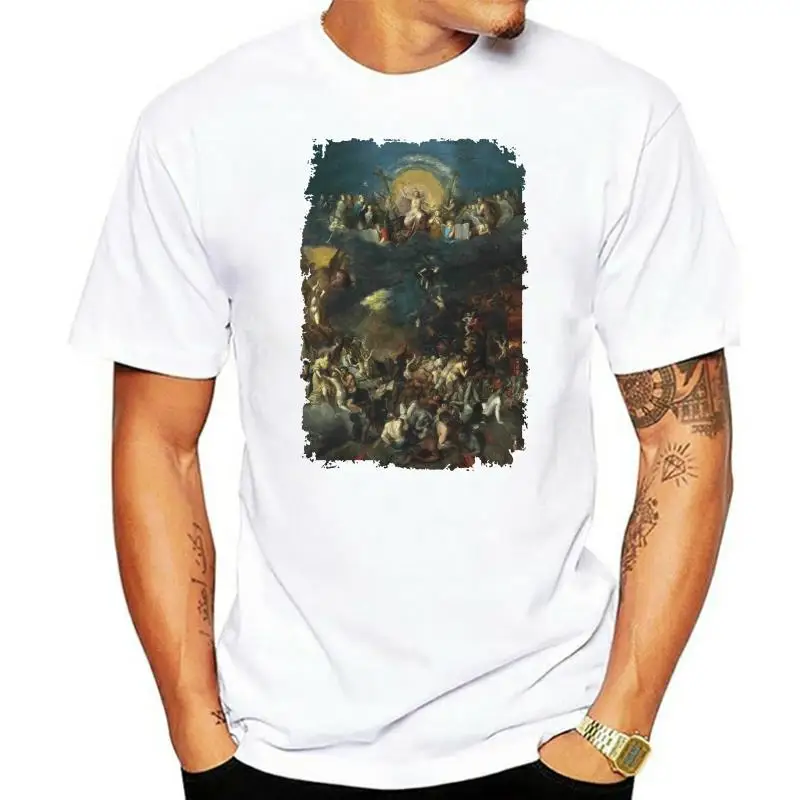 

The Last Judgement Catholic Christian T Shirt Jesus Final Judgment Cotton Black Cartoon Character