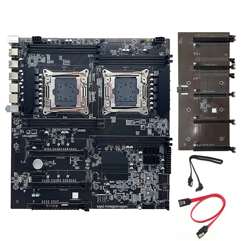 

Материнская плата X99 + 2xsata кабель LGA2011 V3/V4 8XDDR 4 ОЗУ слот PCIE 16X 8XSATA3.0 поддерживает 5 GPU Miner