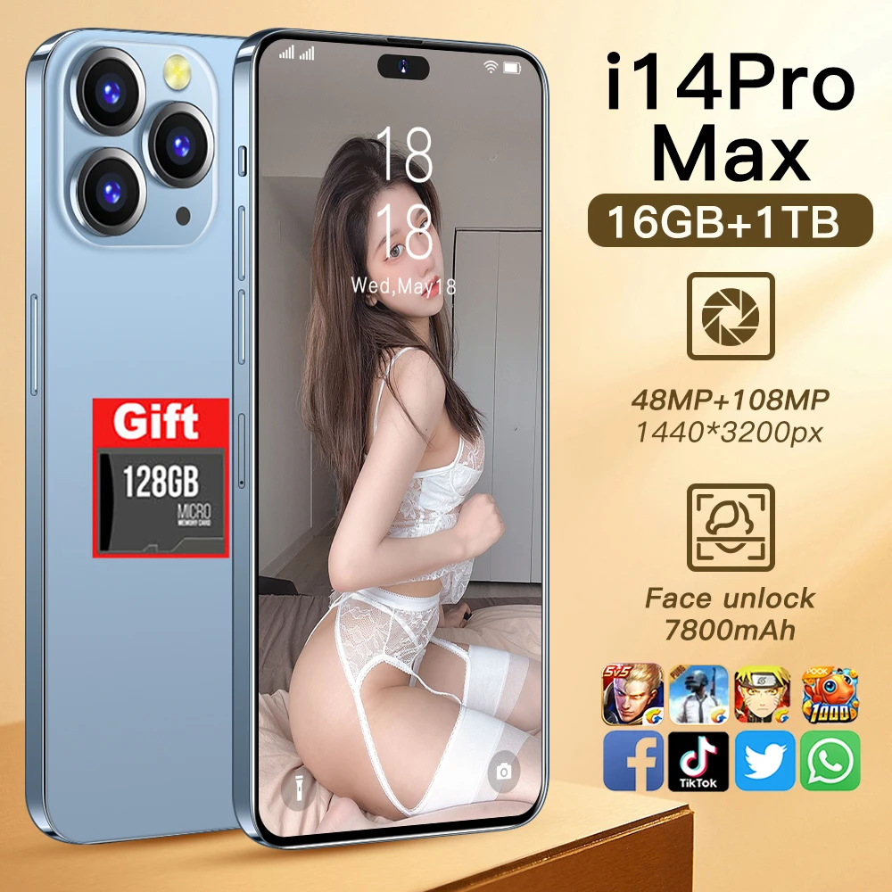 

Смартфон i14 Pro Max, 6,8 дюйма, 4G, 7800 мАч