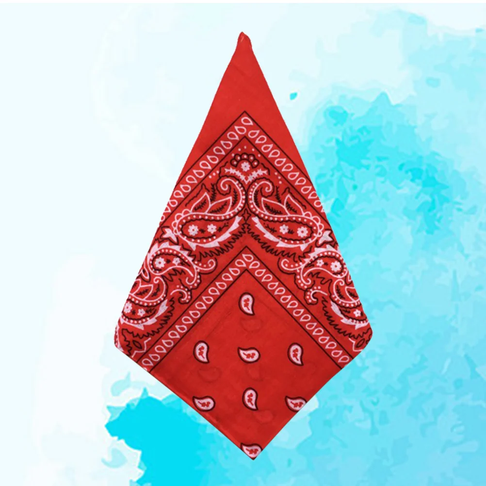 

Multipurpose Bandana Printed Polyester Headband Sweat-absorbing Handkerchiefs(Red)