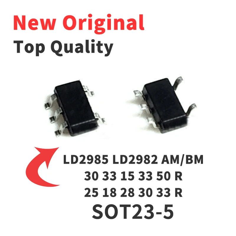

5 шт. LD2985AM30R LD2985AM28R LD2985AM25R LD2982BM50R LD2982BM33R LD2982BM15R LD2982AM30R LD2982AM33R LD2985AM33R SOT23-5