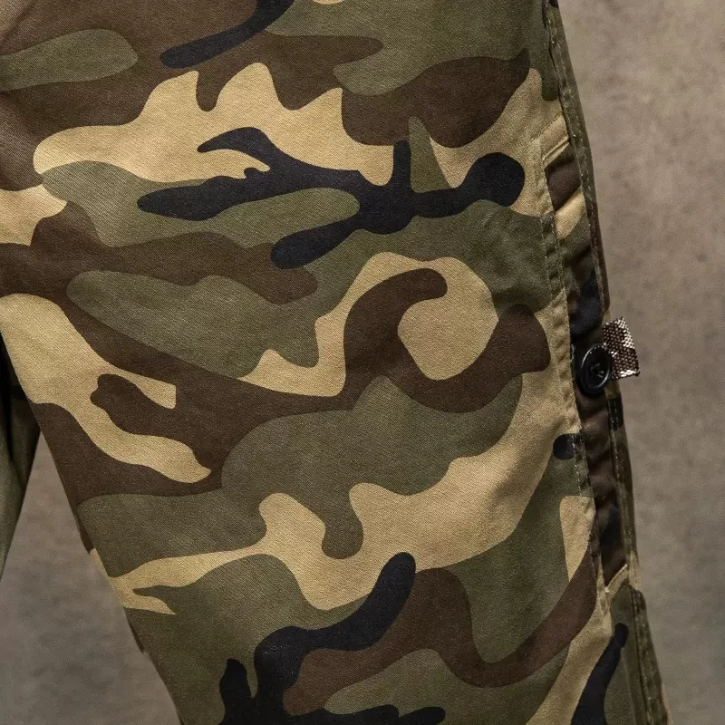 Street Fashion Men Jeans Loose Fit Spliced Designer Casual Cargo Pants Hombre Camouflage Hip Hop Joggers Men Military Trousers