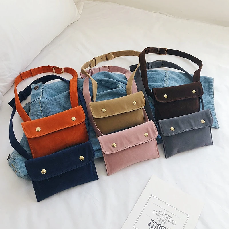 

Casual Scrub Leather Flap Waist Bag Women Fanny Packs Ladies Shoulder Crossbody Messenger Bags Chest Pouch Handbags