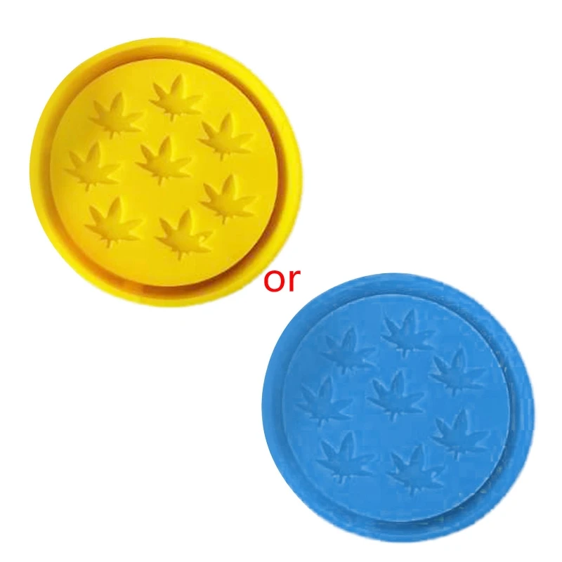 

Crystal Epoxy Coaster Cup Pad Resin Mold Round Potleaf Ashtray Silicone Mould DIY Crafts Desktop Decoration Making Tools