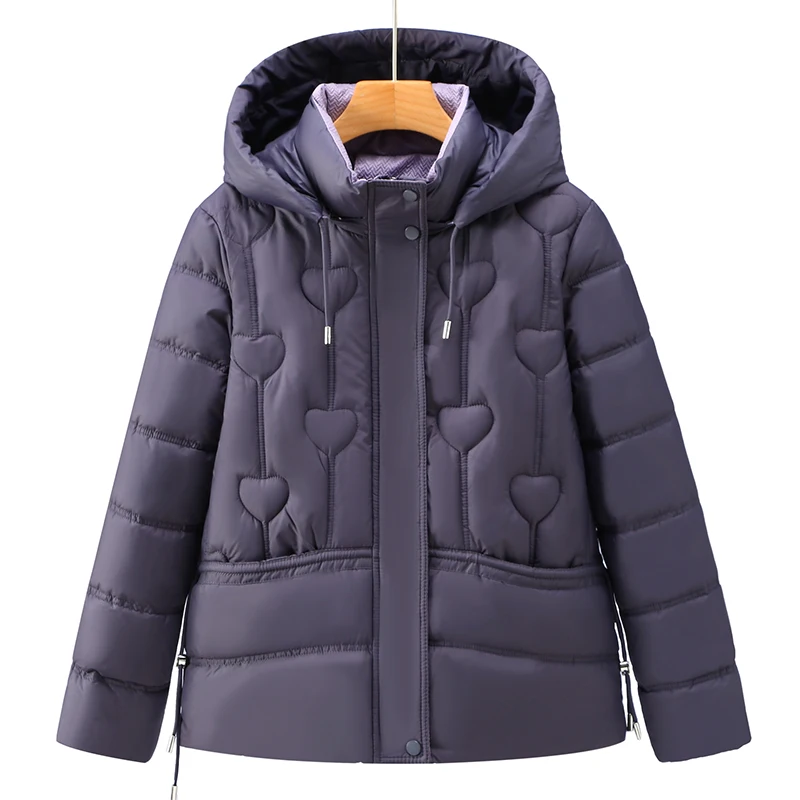 

Короткие парки для женщин, зимняя верхняя одежда с капюшоном, новинка 2023, повседневное плотное теплое Стеганое пальто, Высококачественная зимняя женская куртка на молнии