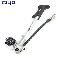 giyo gs 02d mtb bike portable pump 300 psi cycling fork shock absorber pumps bicycle high pressure inflator schrader valve