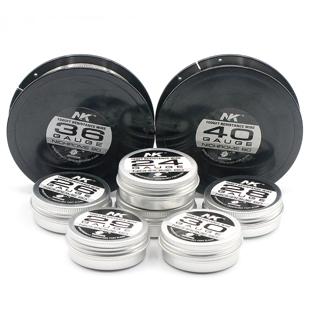 Нихромовый провод NK 100/500/1000 футов Ni80 26ga 27ga 28ga 36ga 38ga 40ga AWS RTA RDA RBA самодельная катушка