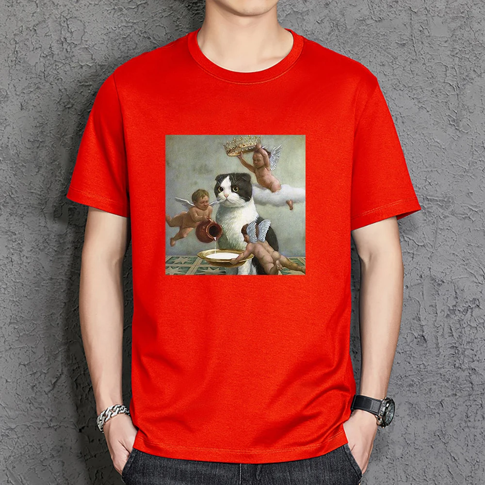 

Футболка мужская хлопковая с принтом «ангельская Корона»